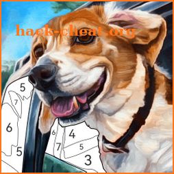 Dog Paint by Number Coloring icon