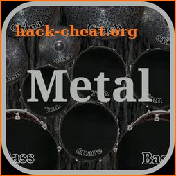 Drum kit metal icon