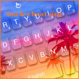 Dusk Beach Coconut Tree Keyboard Theme icon