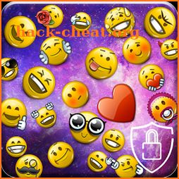 Emoji Phone Space Backgrounds Smart Lock Screen icon