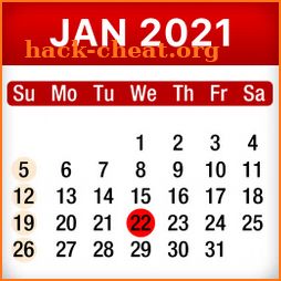 English Calendar 2021 icon