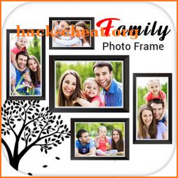 Family photo frame icon