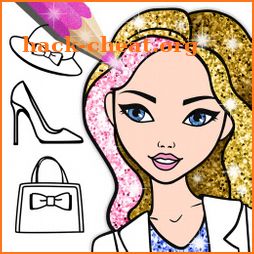 Fashion Coloring Book Glitter icon