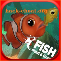 Feed and grow : christmas fish icon