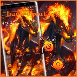 Fire Black Horror Horse Theme icon