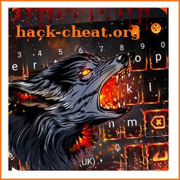 Fire Flaming Wolf Keyboard Theme icon