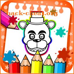 Five coloring nightmare icon