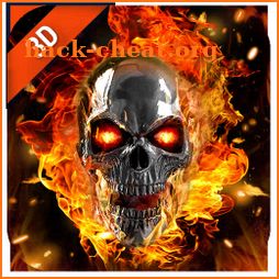 Flaming Skull Live Wallpaper for Free icon