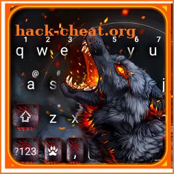 Flaming Wolf Keyboard Theme icon