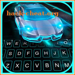 Flashy Neon Sports Car Keyboard Theme icon