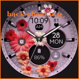 Flowers purple watch face icon