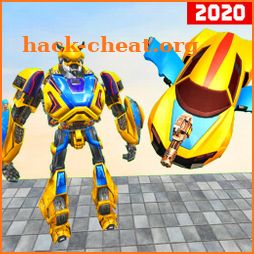 Flying car robot shooting games simulation 2020 icon