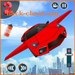 Flying car Robot Transformation Police Car Driving icon