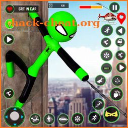 Flying Hero Stickman Rope Hero icon