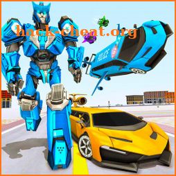 Flying Limo Robot Car Transform: Police Robot Game icon