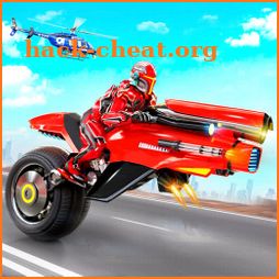 Flying Moto Robot Hero Hover Bike Robot Game icon