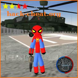 Flying Stickman Super Rope Hero Gangstar mafia icon