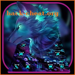 Galaxy Dark Night Wolf Launcher icon