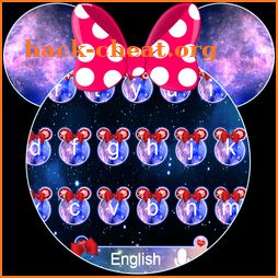 Galaxy Glitter Bow Minnies Keyboard icon