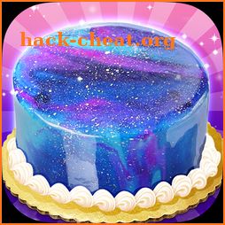 Galaxy Mirror Glaze Cake - Sweet Desserts Maker icon