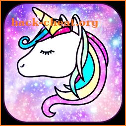 Galaxy Unicorn Shiny Glitter Theme icon