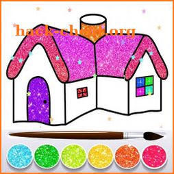 Glitter House Coloring and Drawing for kids icon