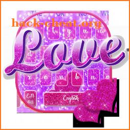 Glitter love Keyboard Theme icon