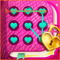 Glitter Secret Diary With Lock icon