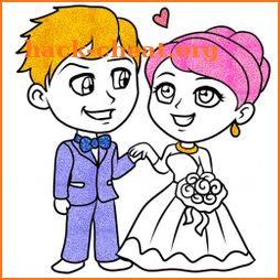 Glitter Wedding Coloring Book icon