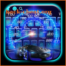 Glowing Sports Car Dial Keyboard icon