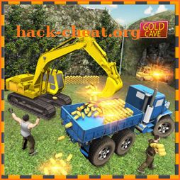 Gold Excavator Crane Driver 3D icon