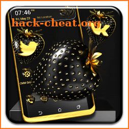 Golden Black Strawberry Launcher Theme icon