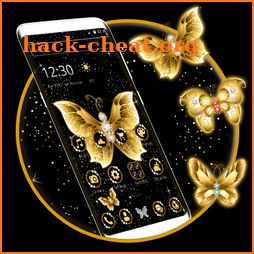 Golden butterfly icon