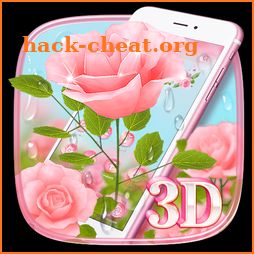 Gorgeous 3D Pink Rose Theme icon