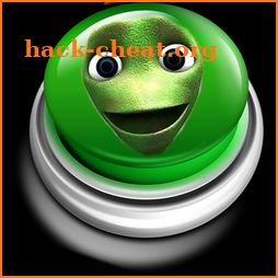 Green alien dance button icon