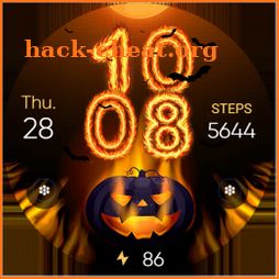 Halloween In Fire - Wear OS icon