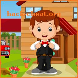 Handsome Waiter Boy Rescue Best Escape Game-385 icon