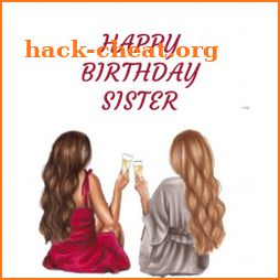 Happy birthday sister icon