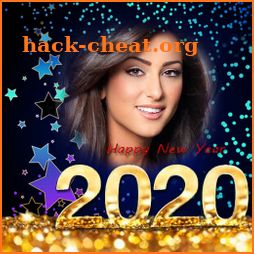 Happy new year photo frame 2020 icon