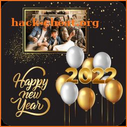 Happy new year photo frame 2022 icon