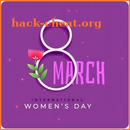 happy women's day sms icon