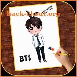 How to Draw BTS Members  | Fans icon