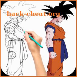 How to draw Super Saiyan DBZ icon