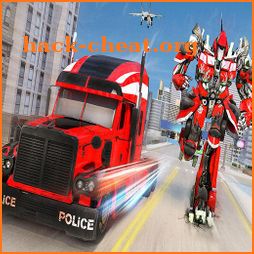 Indian Police Robot Transform Truck icon