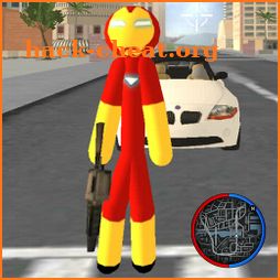 Iron Stickman Rope Hero Gangstar Crime icon