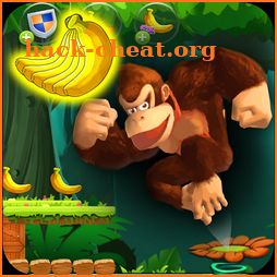 jungle 2 banana monkey running icon