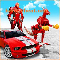 Kangaroo Robot Car Transform Robot Shooting Games icon