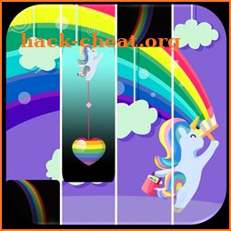 Kawaii Rainbow Piano Tiles - Cute Unicorn icon