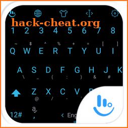 Keyboard Theme Flat Black Blue icon