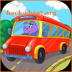 Kids bus icon